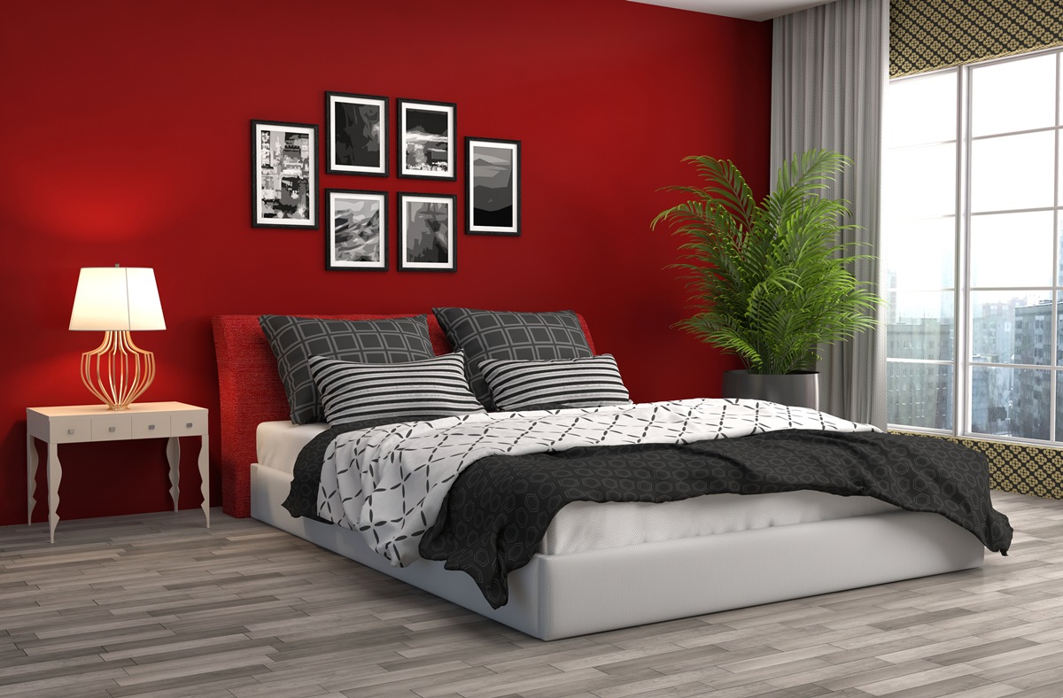 Bedroom interior. 3d illustration